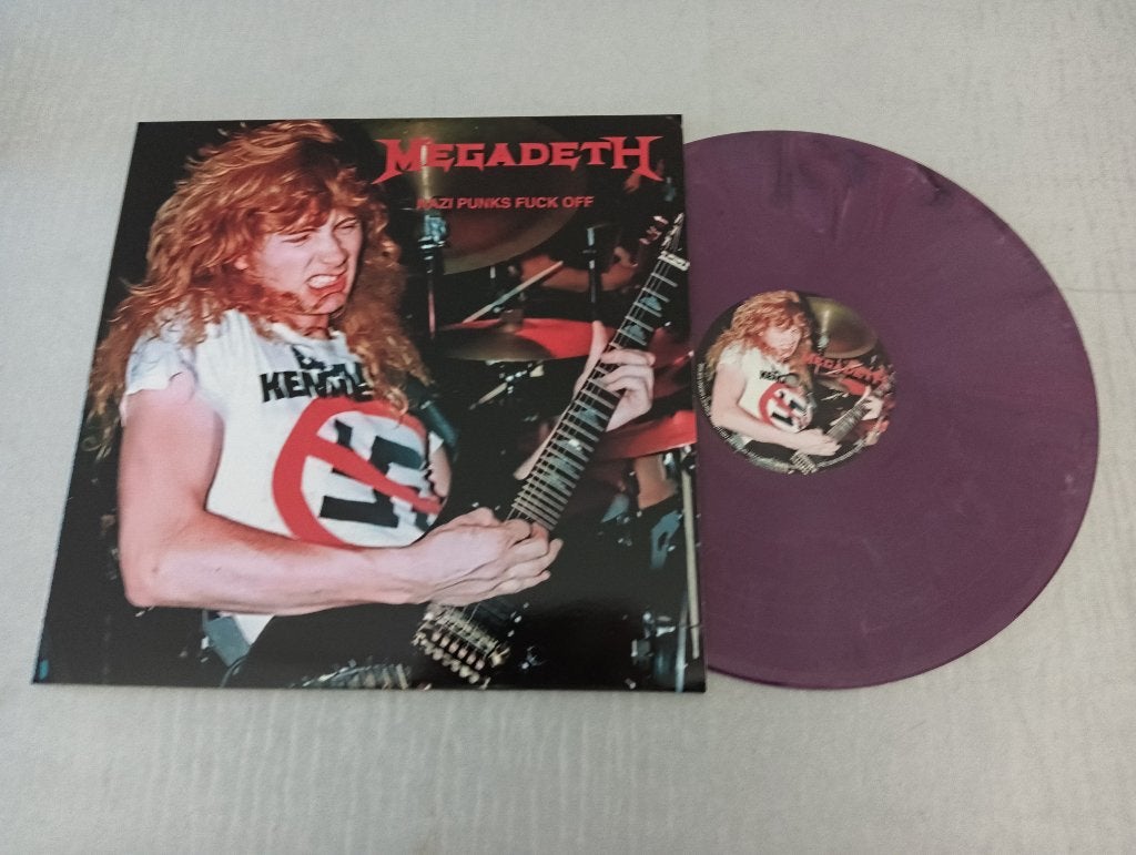 Megadeth  Lp  Nazi Punk Fuck Off - purple marbled, LP, Heavy metal, Verzenden, Zo goed als nieuw