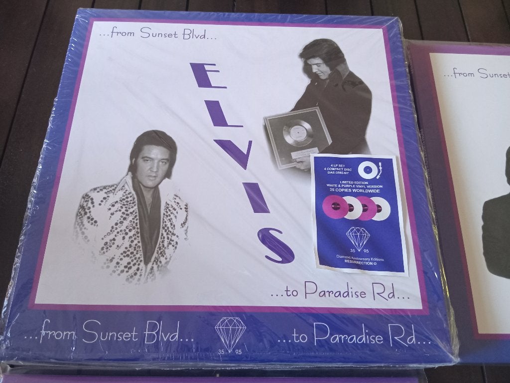 Elvis Presley box 4LP 4cd   From Sunset Blvd to Paradise RD, Cd's en Dvd's, Vinyl | Rock, Verzenden, Zo goed als nieuw, Limited edition