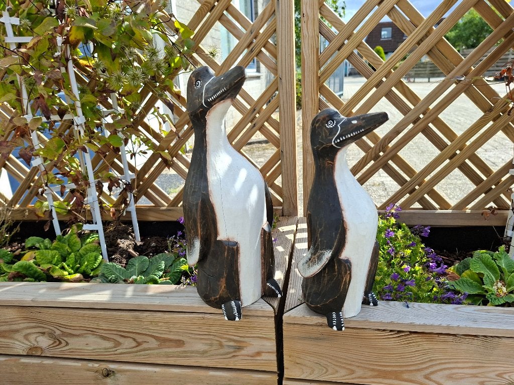 mooie set handgemaakte houten pinguins, Ophalen of Verzenden, Houtsnijwerk