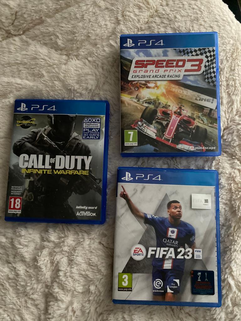 PS4 Games: Call of Duty, FIFA 23, Speed 3 Grand Prix, Spelcomputers en Games, Gebruikt, Overige genres, 1 speler, Ophalen of Verzenden