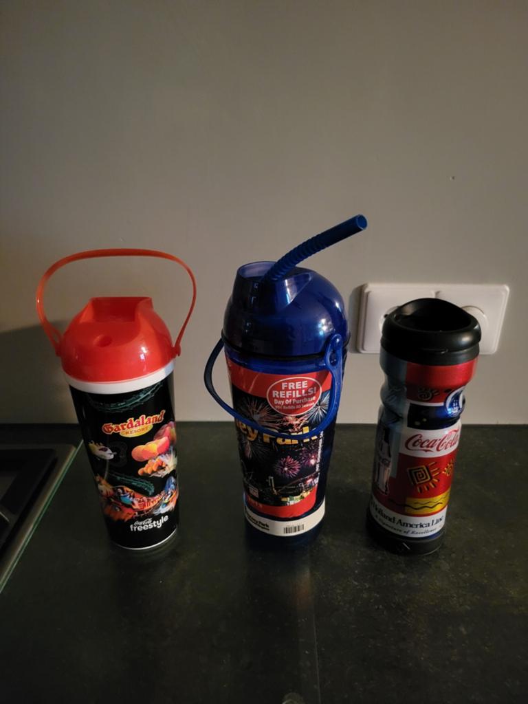 Themapark drinkbekers - Gardaland, Holiday Park, Coca-Cola, Ophalen of Verzenden, Gebruikt