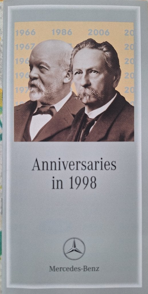 Gratis Anniversaries  verjaardagen van Mercedes 1883-1998, Ophalen, Zo goed als nieuw