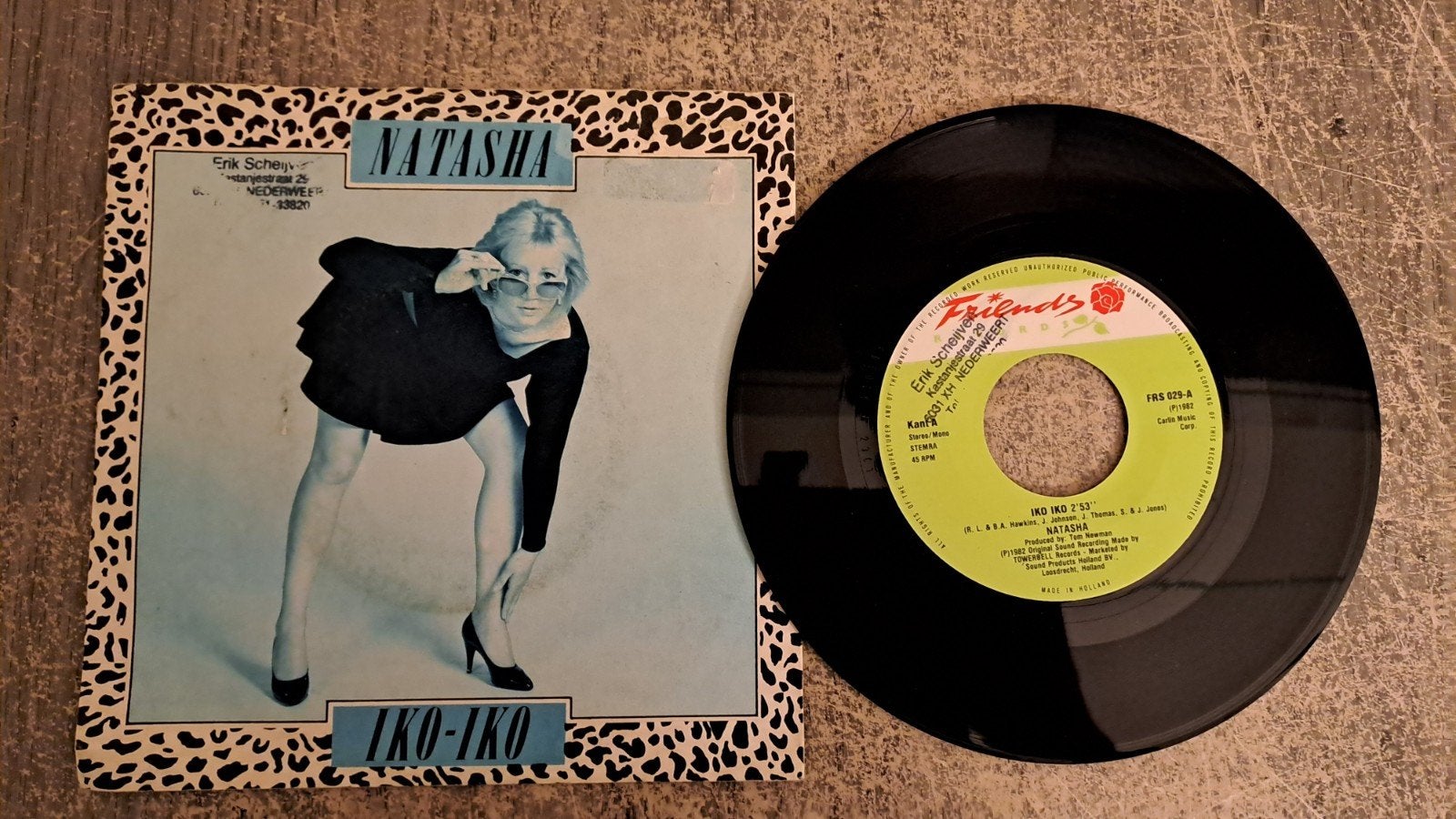 Natasha  - iko-iko, Cd's en Dvd's, Gebruikt, 7 inch, Pop, Fotohoes