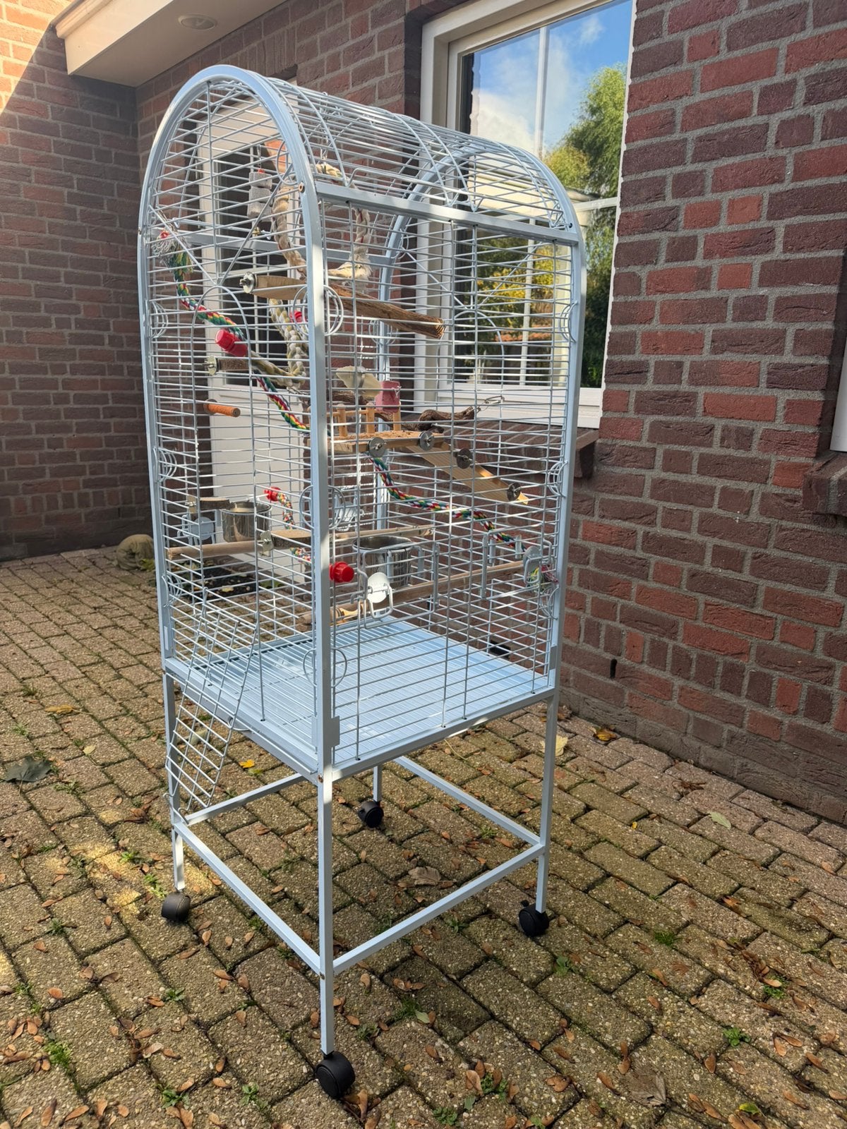 Vogelkooien en reis etui, Ophalen, Gebruikt, Metaal, Vogelkooi