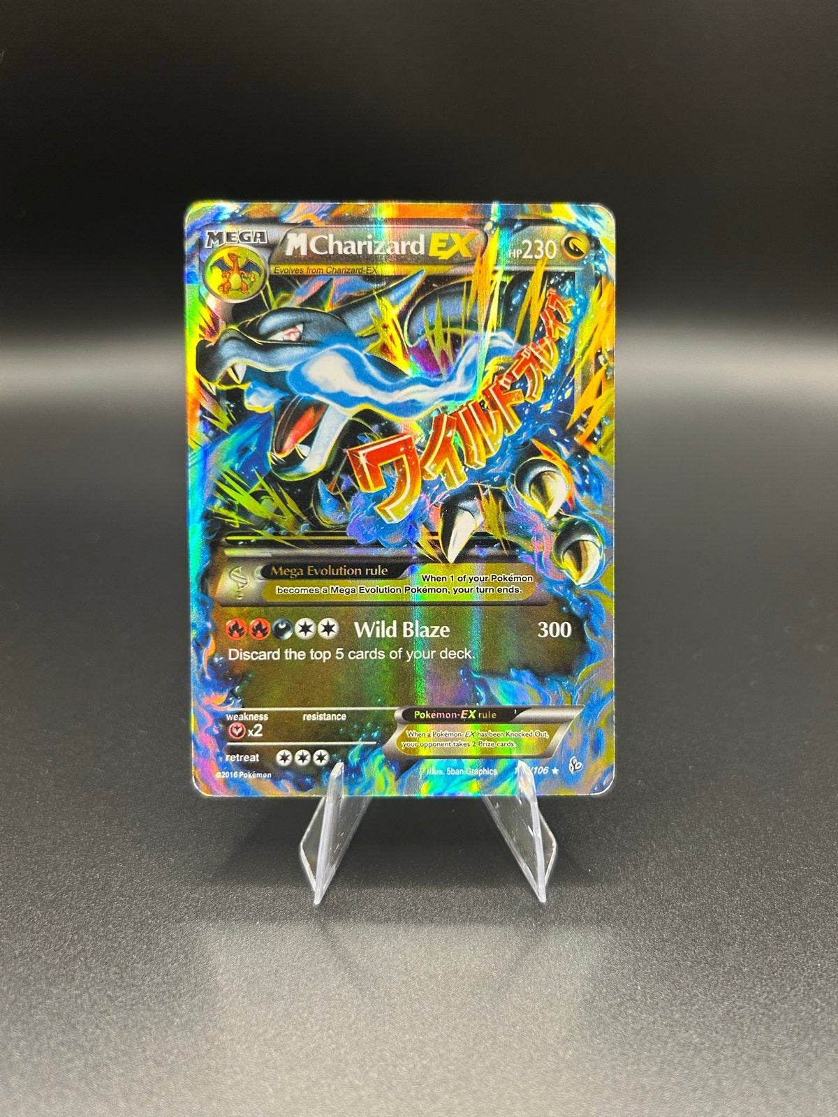 Pokémon M Charizard EX (XY Flashfire) - Zeldzame Kaart, Ophalen of Verzenden, Gebruikt, Losse kaart, Foil