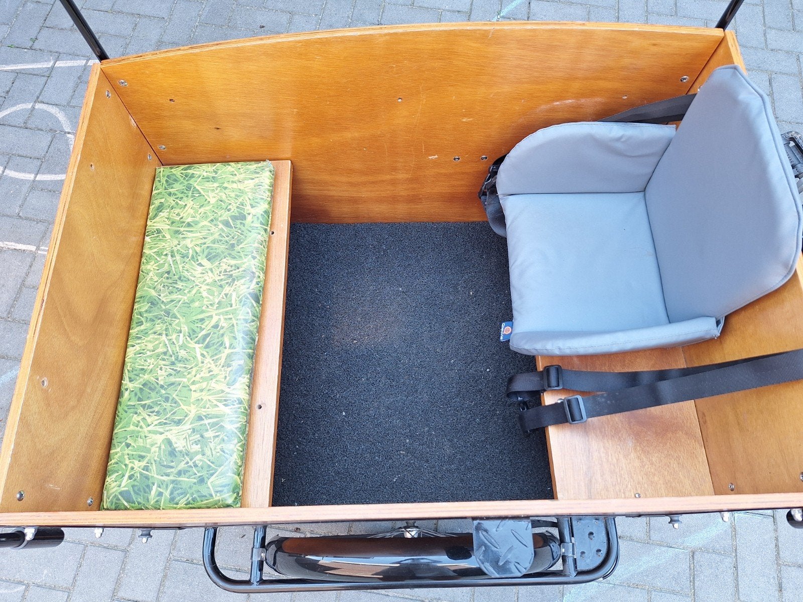 Elektrische cangoo bakfiets met zitje en huif, Ophalen of Verzenden, Gebruikt, 4 kinderen of meer, Huif