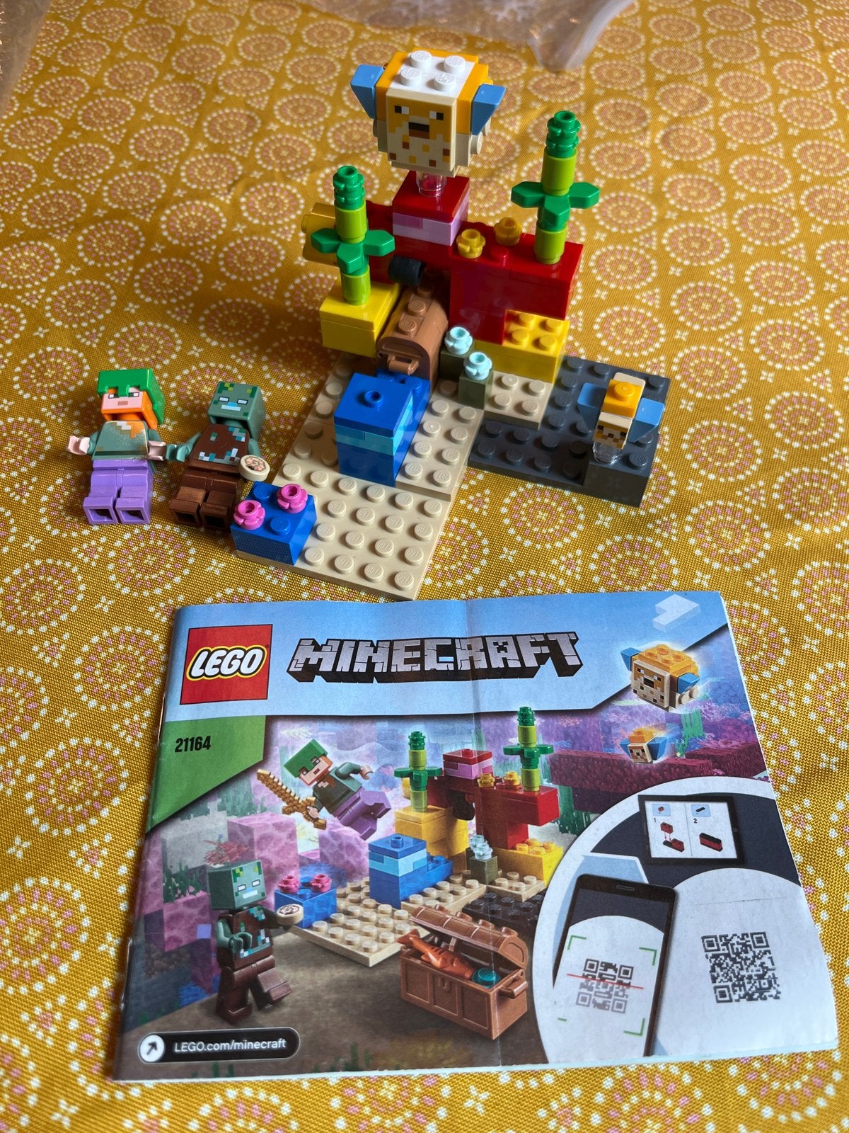 Lego Minecraft 21164 Het Koraalrif met minifiguren, Ophalen, Minecraft, Lego, Zo goed als nieuw