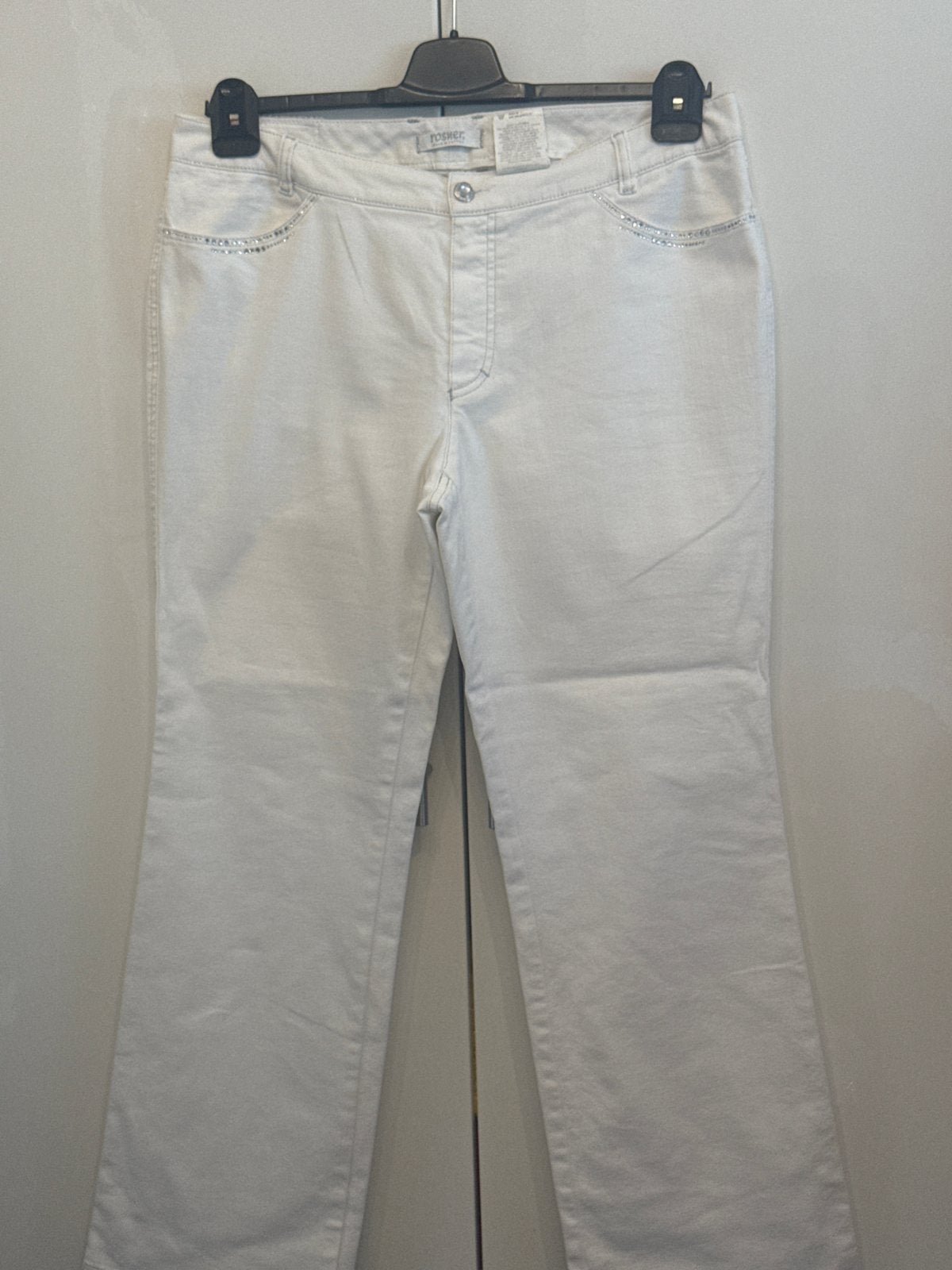 Rosner Witte Jeans Maat 44 - Zo goed als nieuw, Wit, Maat 42/44 (L), Ophalen of Verzenden, Zo goed als nieuw