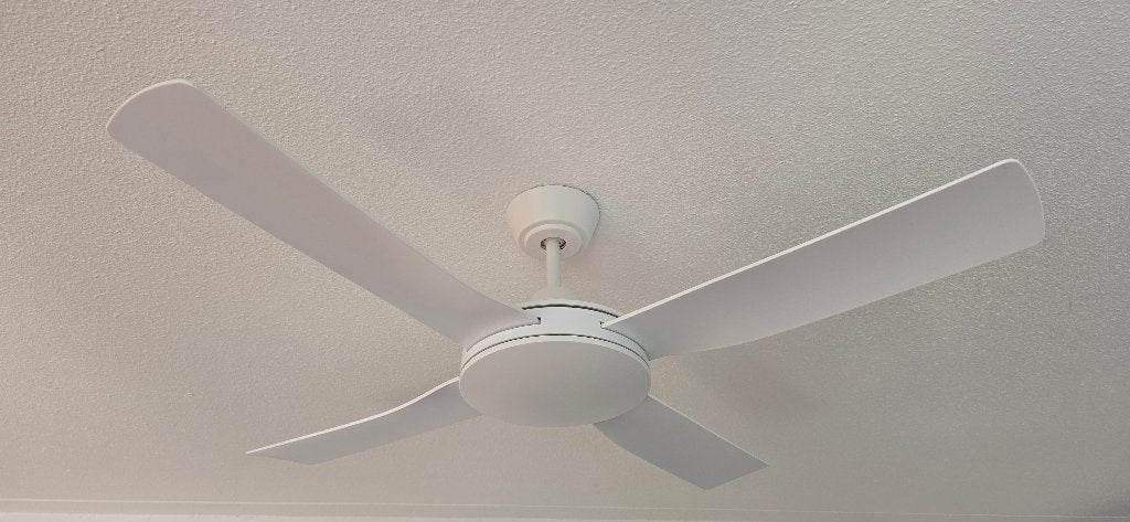 Plafondventilator wit diameter 120cm, Witgoed en Apparatuur, Ventilatoren, Ophalen, Zo goed als nieuw, Plafondventilator