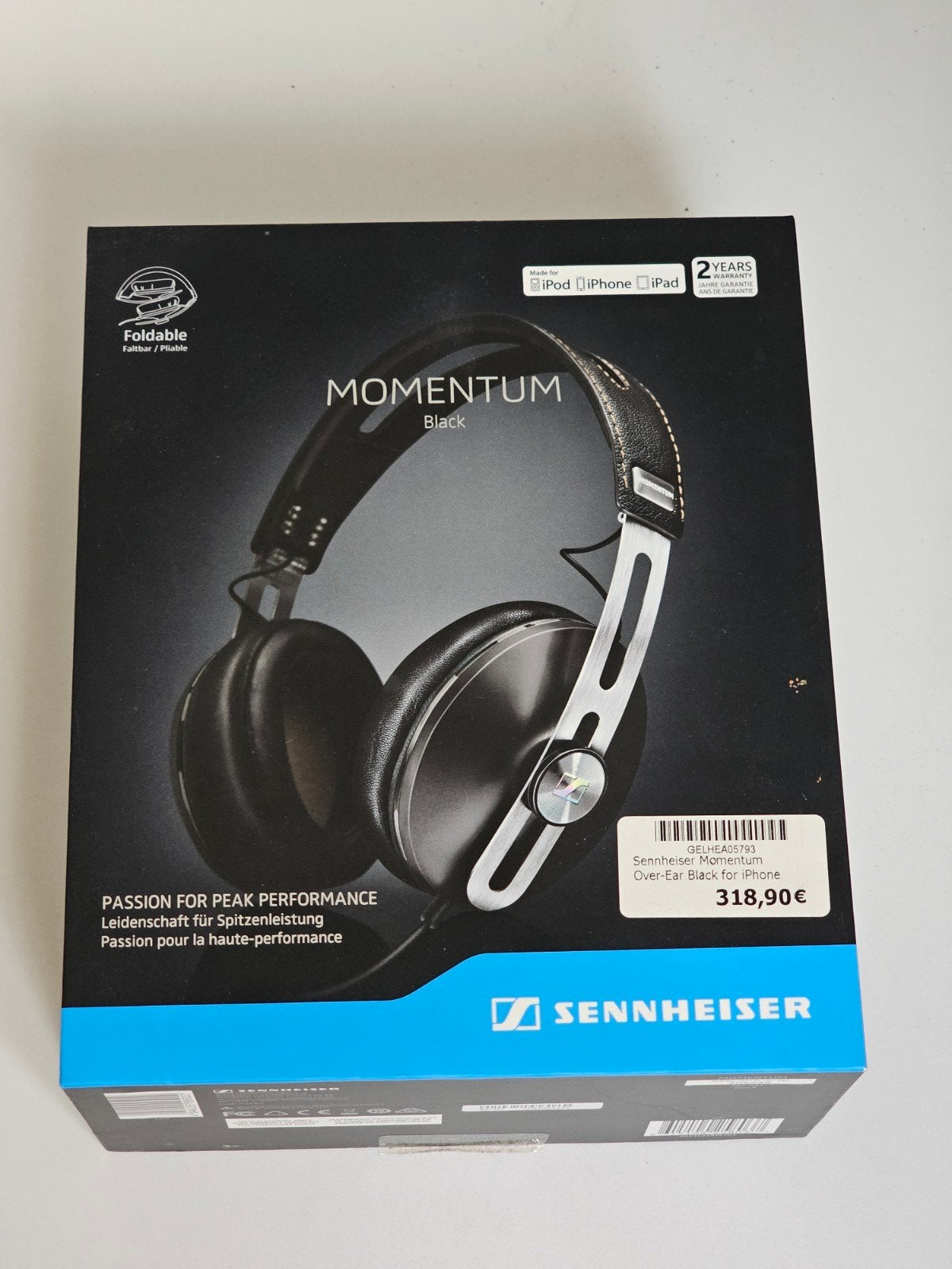 Sennheiser Momentum Over-Ear Koptelefoon - Zwart (defect), Ophalen, Sennheiser, Draagtas/etui, Zwart
