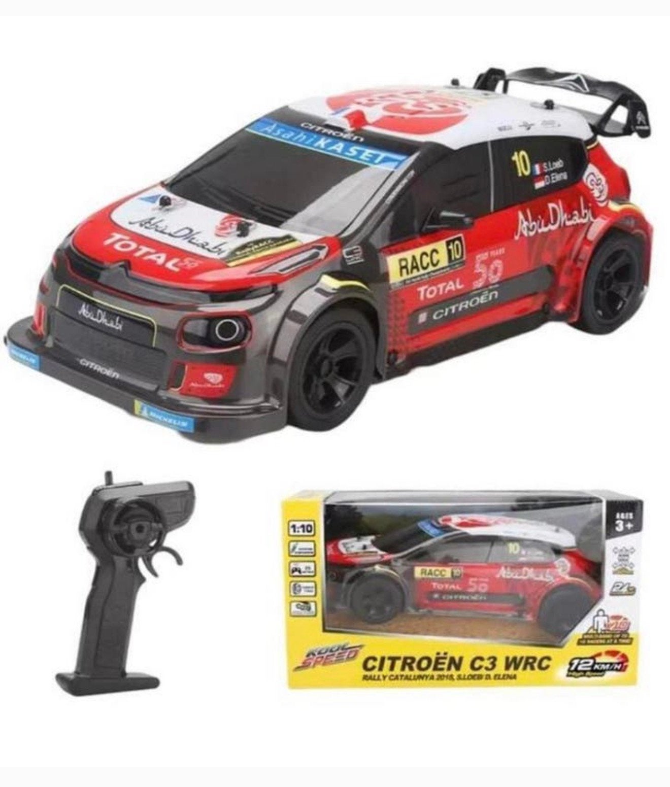Citroën C3 WRC RC bestuurbare Auto 1:10 2.4GHz 12 km/h NIEUW, Elektro, Ophalen of Verzenden, Auto onroad, H