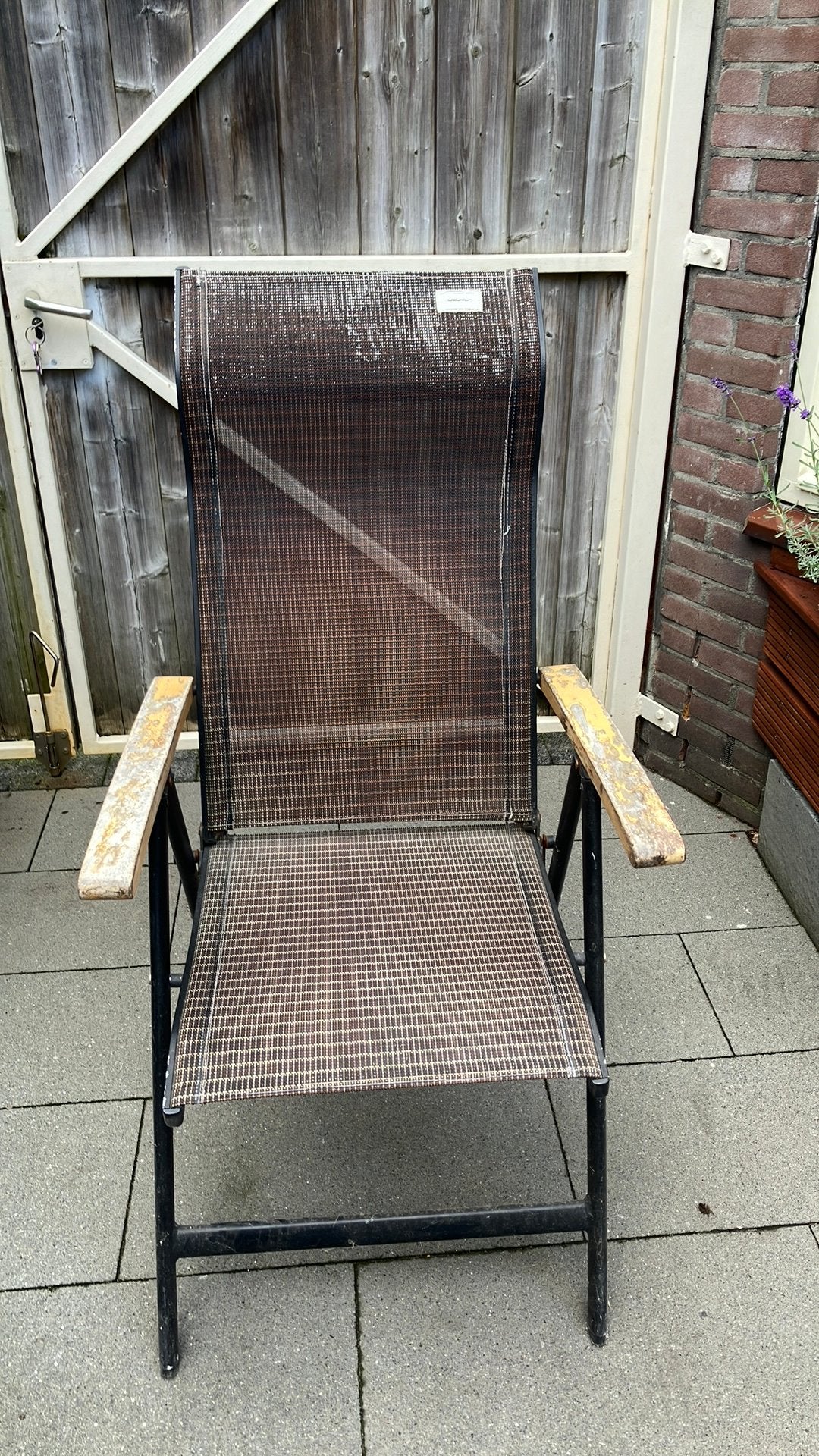 Standenstoel, Tuin en Terras, Ophalen, Gebruikt, Aluminium, Inklapbaar