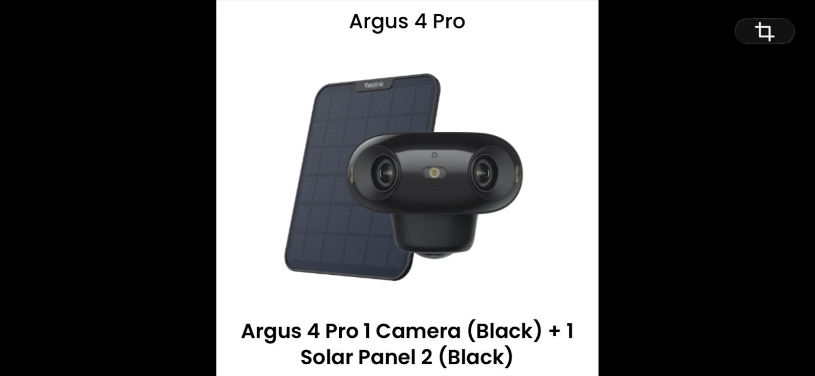 Reolink Argus 4 Pro 1 Camera + 1 Zonnepaneel (Zwart), Audio, Tv en Foto, Videobewaking, Ophalen of Verzenden, Nieuw, Buitencamera