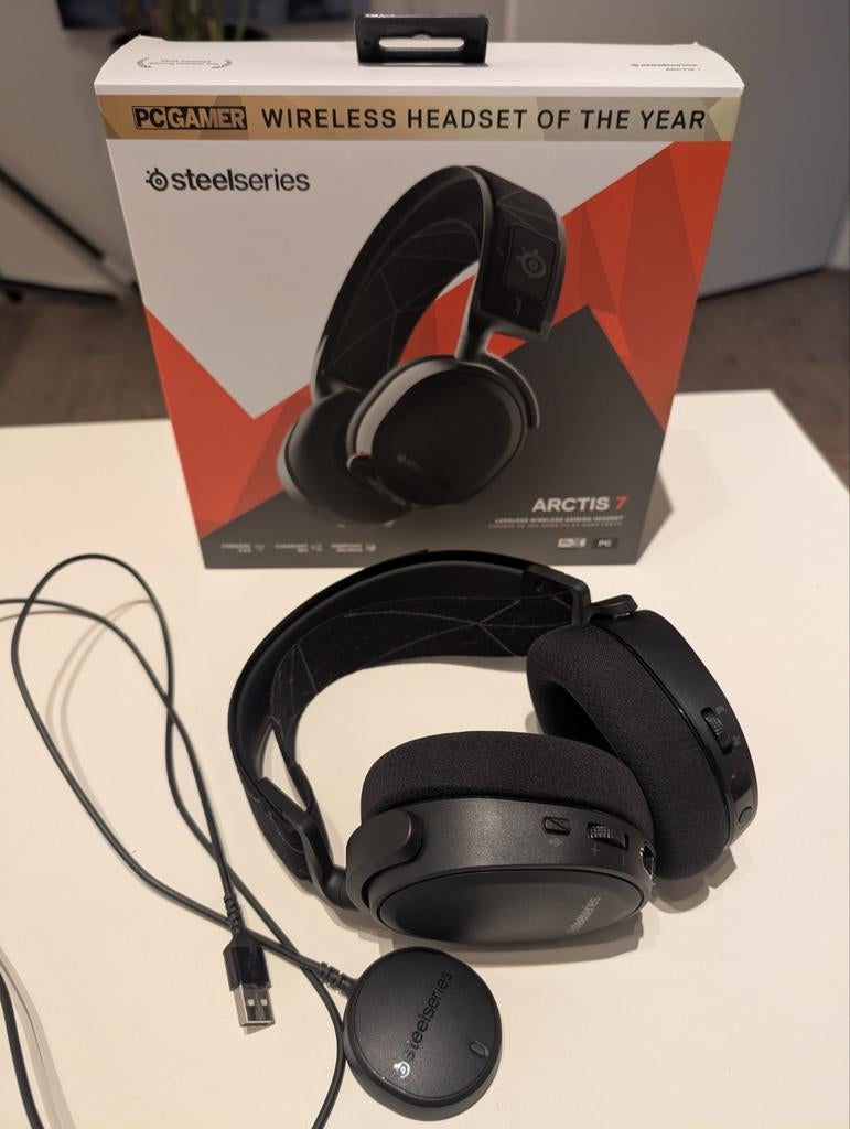 Steelseries Arctis 7 headset, Mute-functie, Steelseries Arctis, Ophalen of Verzenden, Zo goed als nieuw