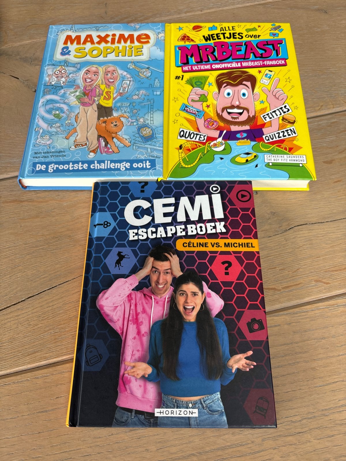 Boekenpakket: Maxime & Sophie, MrBeast Fanboek, Cemi Escape, Ophalen of Verzenden, Zo goed als nieuw, Non-fictie