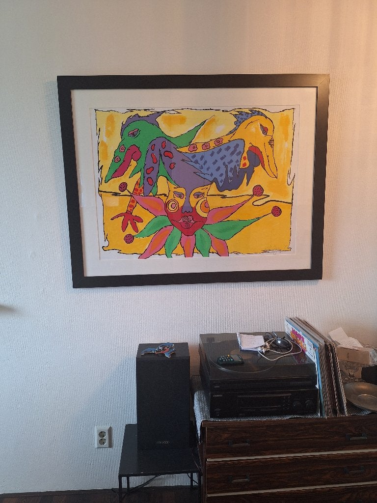 Schilderij ,groot patty harpenau, Ophalen, Figuren, Papier/karton, Zeefdruk