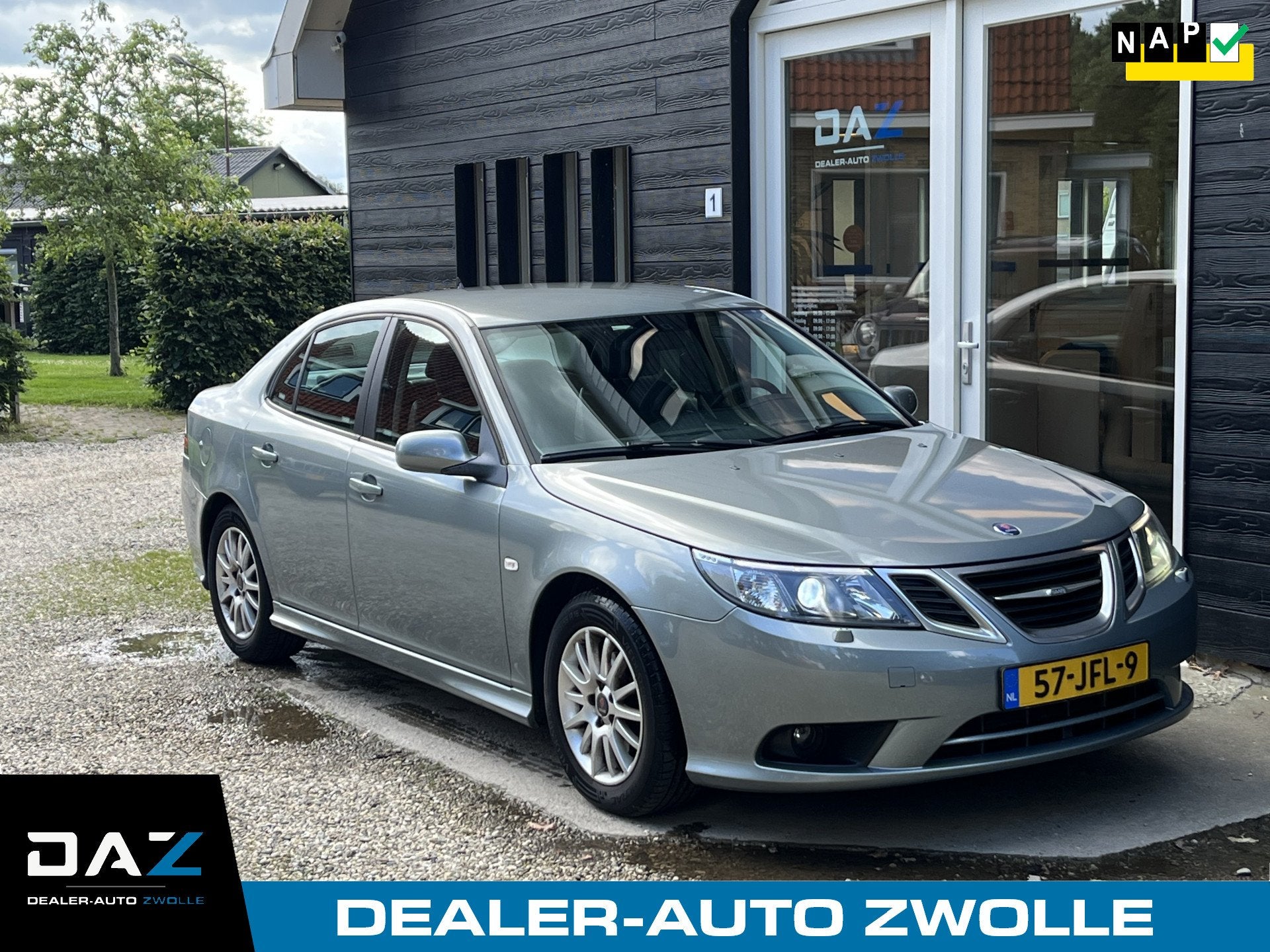 Saab 9-3 Sport Sedan 1.8t Norden Ecc/Leer/Navi/Xenon, Auto's, Voorwielaandrijving, Gebruikt, Zwart, 4 cilinders