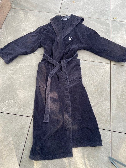 PLAYBOY badjas heren maat L z.g.a.n., Kleding | Heren, Verzenden, Zo goed als nieuw, Maat 52/54 (L), PLAYBOY