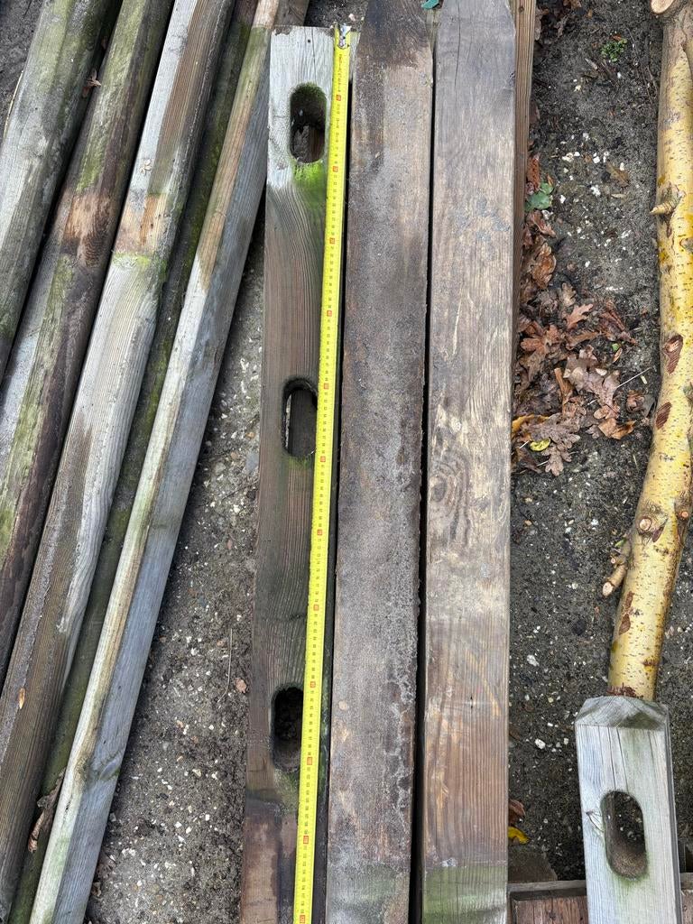 T.e.a.b. Houten weidehekwerk / rijbaan hekwerk palen, Ophalen, Gebruikt, Hout, Overige typen