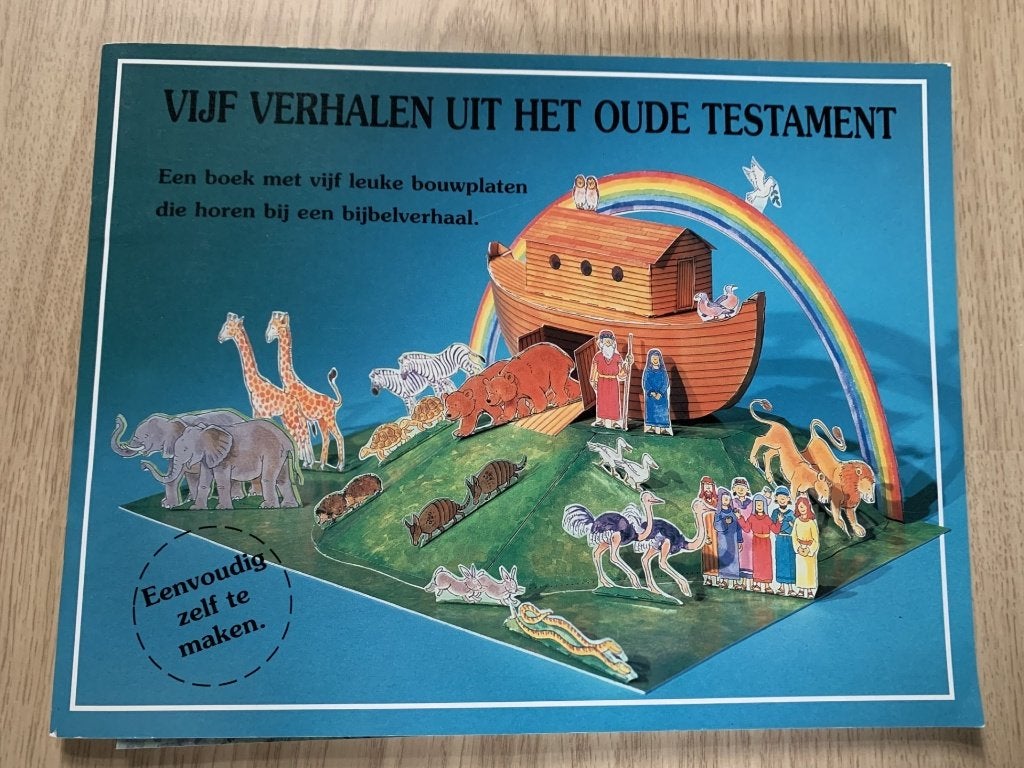 Vijf verhalen uit het oude testament bijbel bouwplaten boek, Boeken, Ophalen, Zo goed als nieuw, Christendom | Katholiek