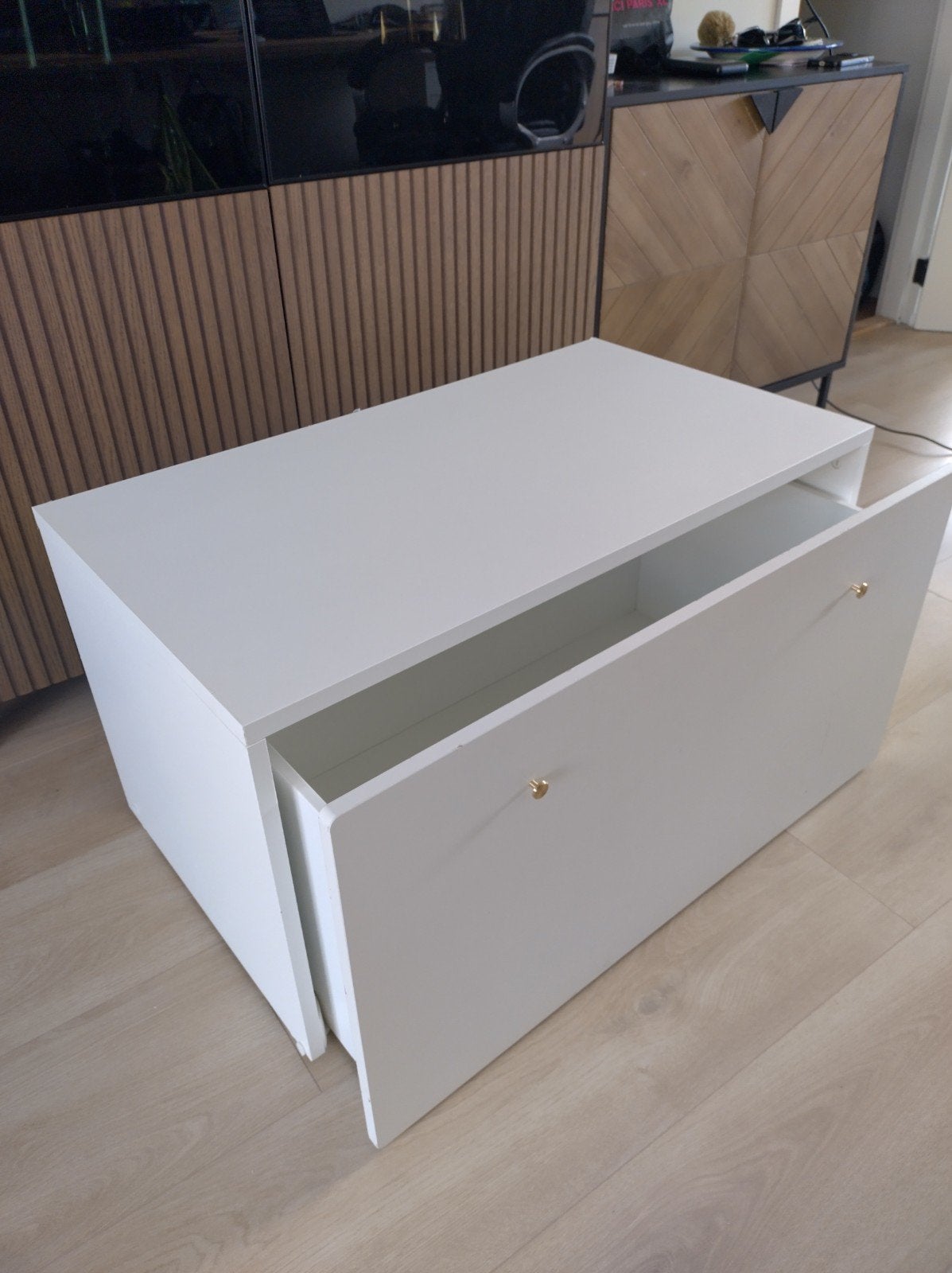IKEA SMÅSTAD Opbergbank / Speelgoedkist - Wit, Ophalen, Hout, Gebruikt, Modern