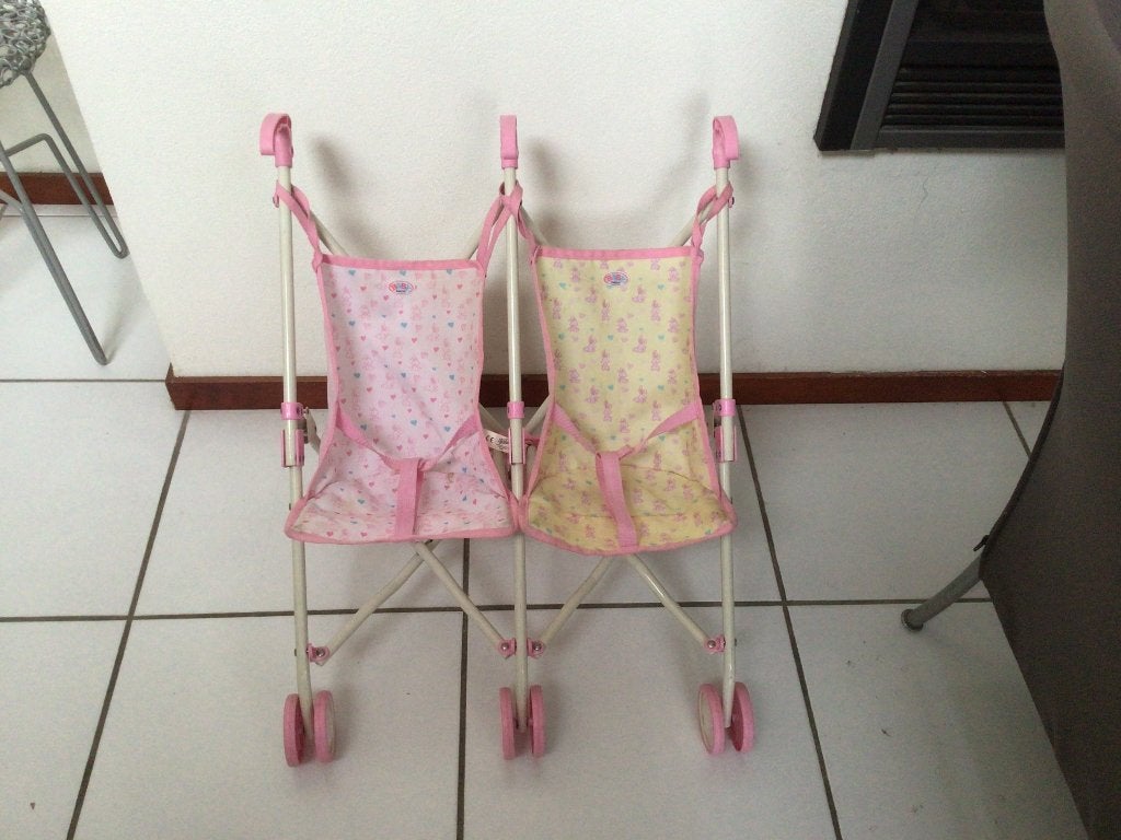 Babyborn, duo poppenbuggy, tweeling poppenwandelwagen, Ophalen, Zo goed als nieuw, Babypop