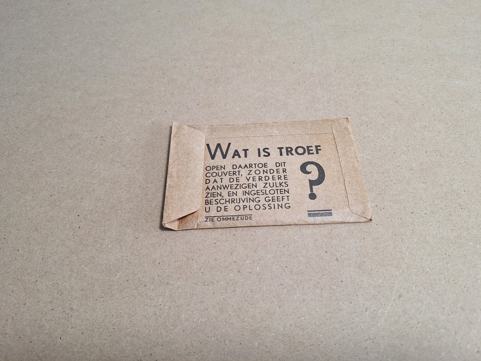 Heineken Reclame Goocheltruc "Wat is Troef" – Jaren 30, Ophalen of Verzenden, Zo goed als nieuw, Reclamebord, Plaat of Schild