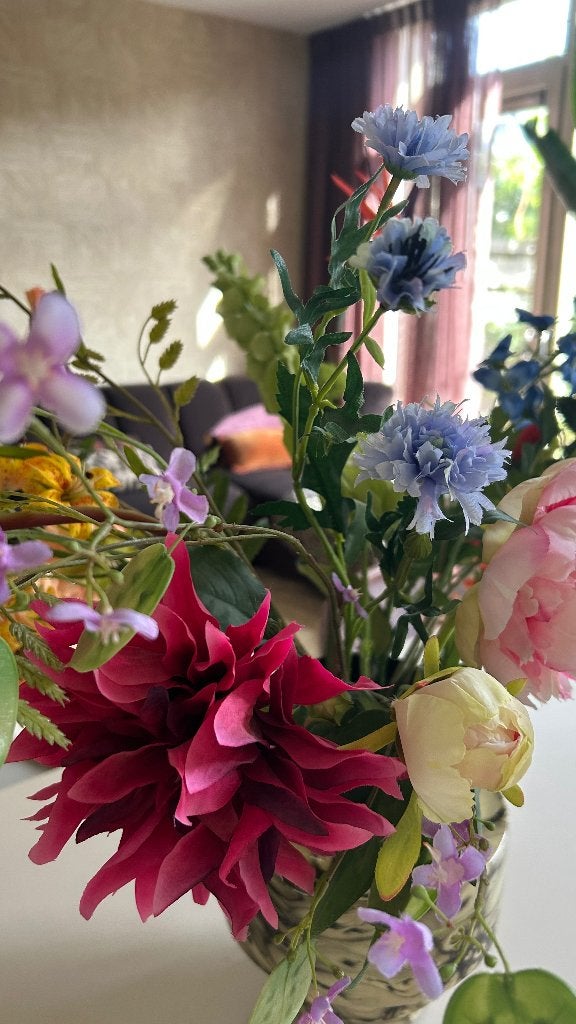 Zijden bloemen boeket, Ophalen, Zo goed als nieuw, Boeket
