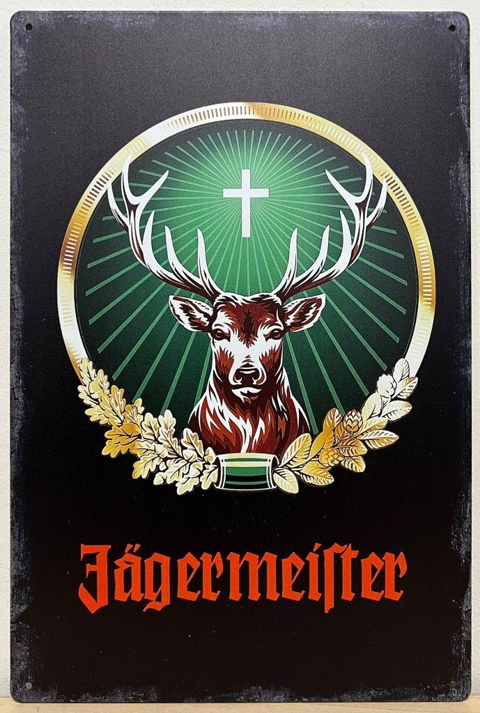 Jagermeister logo hert reclamebord van metaal wandbord deco, Verzamelen, Merken en Reclamevoorwerpen, Reclamebord, Info@deconoord.nl