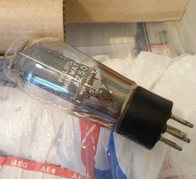 Philips AZ50 gelijkrichterbuis - NOS, getest, Ophalen of Verzenden