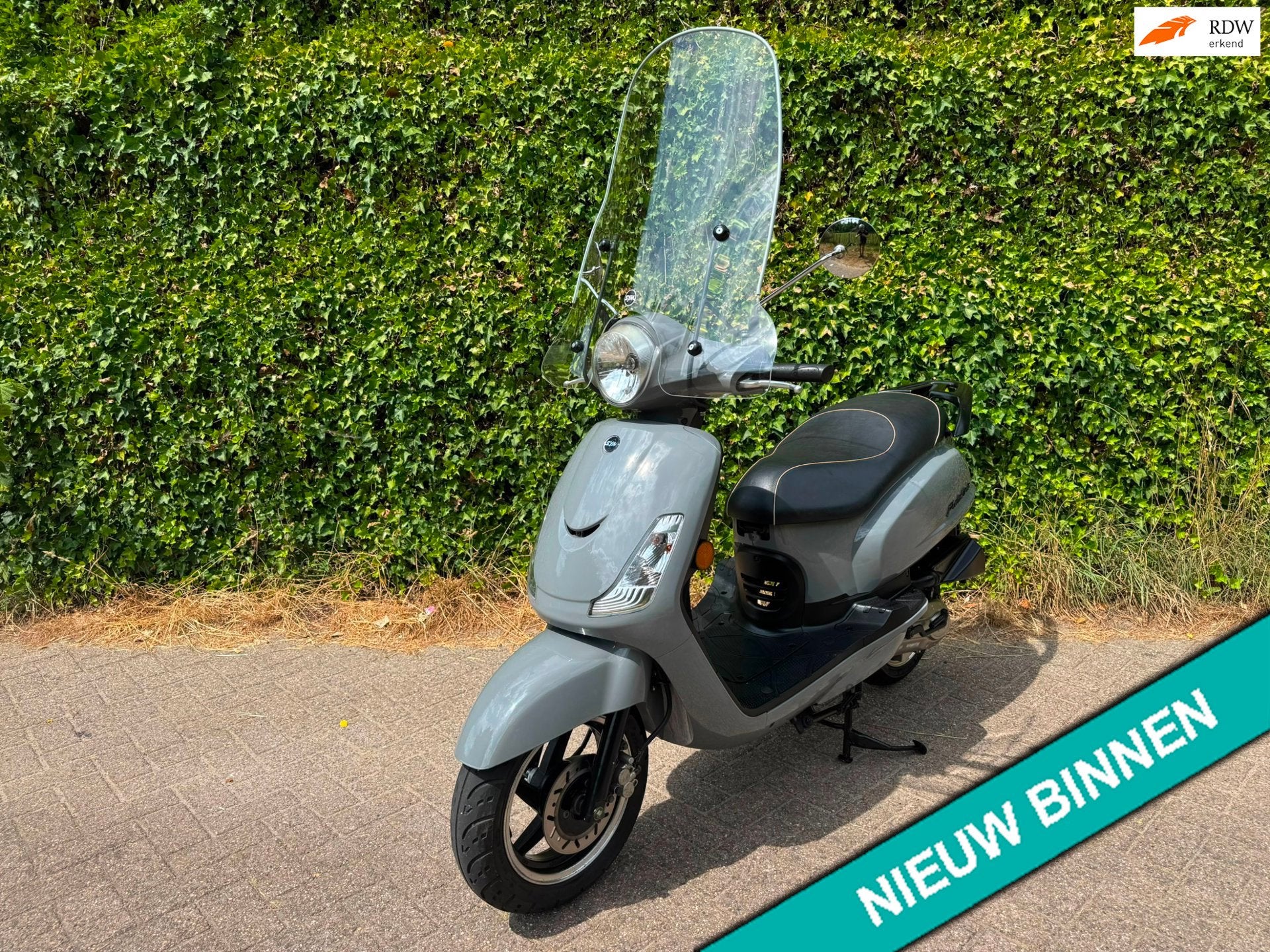 SYM Fiddle 2 EURO4 Scooter Rich Grey BETAAL met in3, 49 cc, S, Benzine, Fiddle