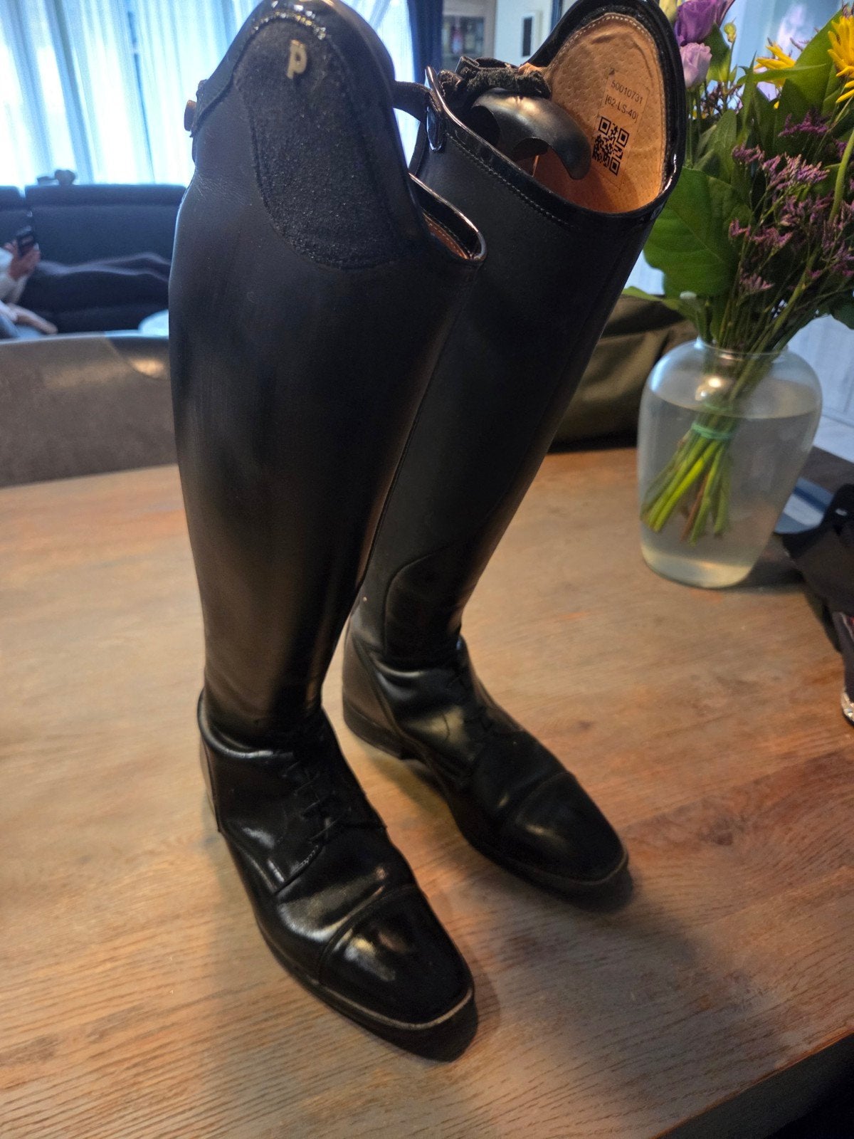lederen paardrij laarzen PETRI, maat 62 ls 40, Dieren en Toebehoren, Ophalen, Zo goed als nieuw, Dressuur