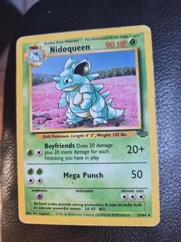 Nidoqueen non holo jungle 23/64, Ophalen of Verzenden, Gebruikt, Losse kaart, Foil