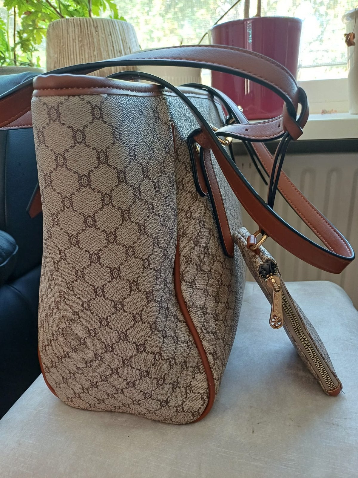Gallantry Shopper Handtas met Portemonnee - Zo goed als nieu, Ophalen of Verzenden, Zo goed als nieuw, Beige, Shopper