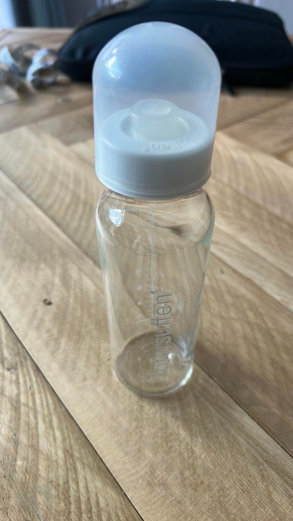 Natursutten glazen babyflesje, Kinderen en Baby's, Babyvoeding en Toebehoren, Ophalen, Zo goed als nieuw, Overige typen