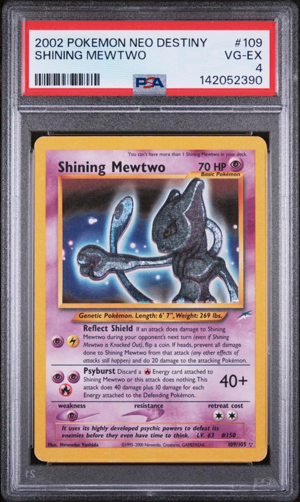 Pokemon Shining Mewtwo 109 Neo Destiny PSA 4, Ophalen of Verzenden, Zo goed als nieuw