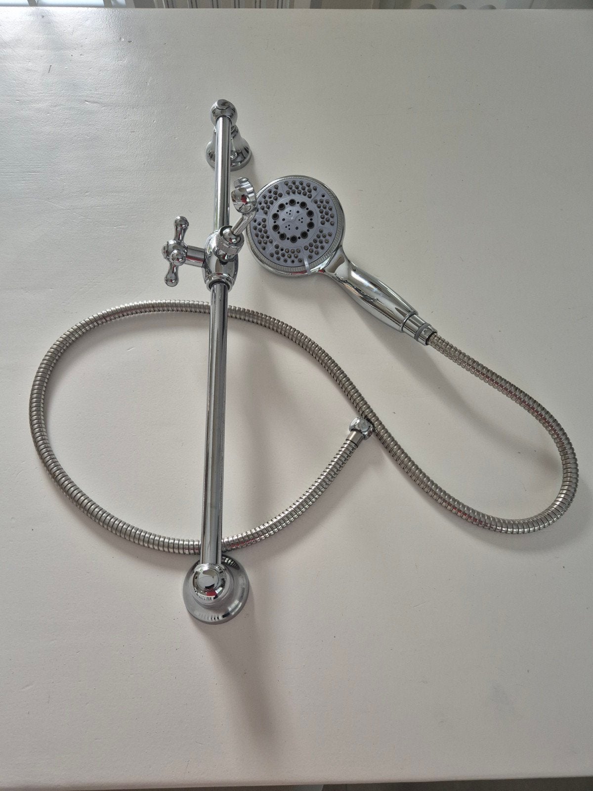Doucheset met handdouche en glijstang - Chroom, Ophalen of Verzenden, Zo goed als nieuw, Chroom, Douche