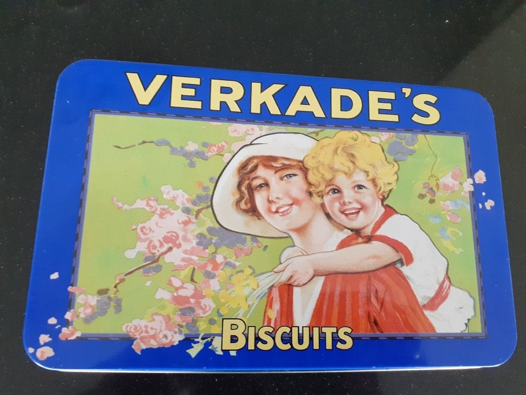 Verkade biscuitblijk, Ophalen of Verzenden, Gebruikt, Koek(jes), Verkade