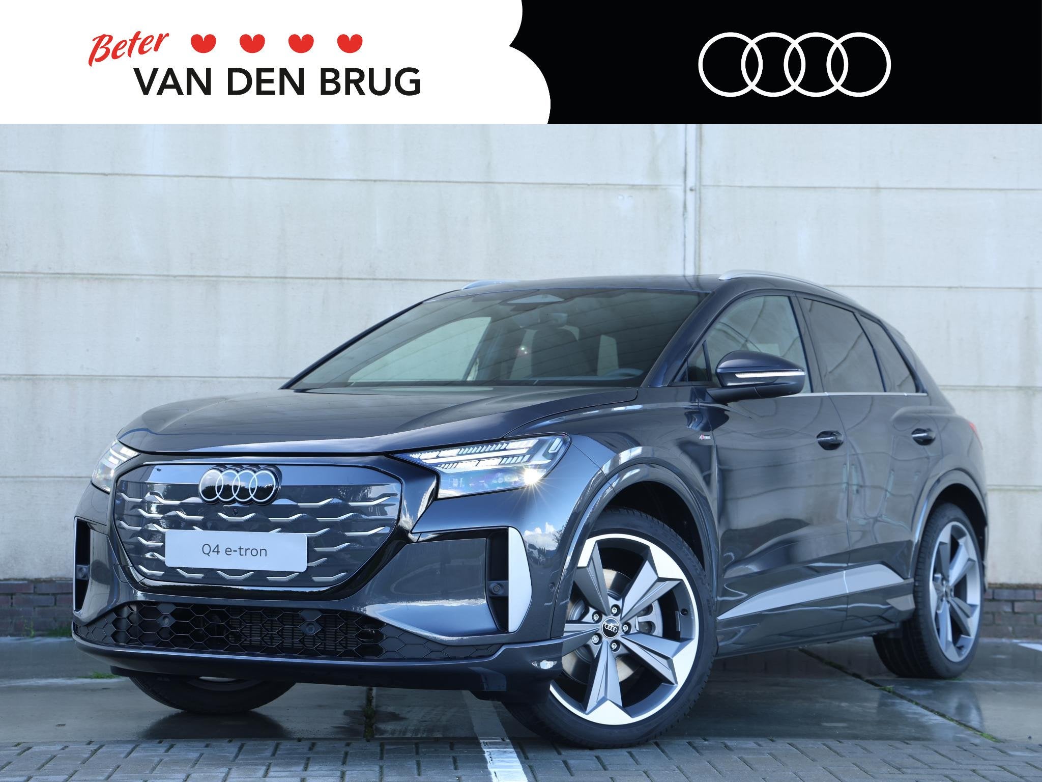 Audi Q4 e-tron S edition 82 kWh 286 PK SUV | Tech plus pakke, Auto's, Automaat, Achterwielaandrijving, 510 min, Zwart