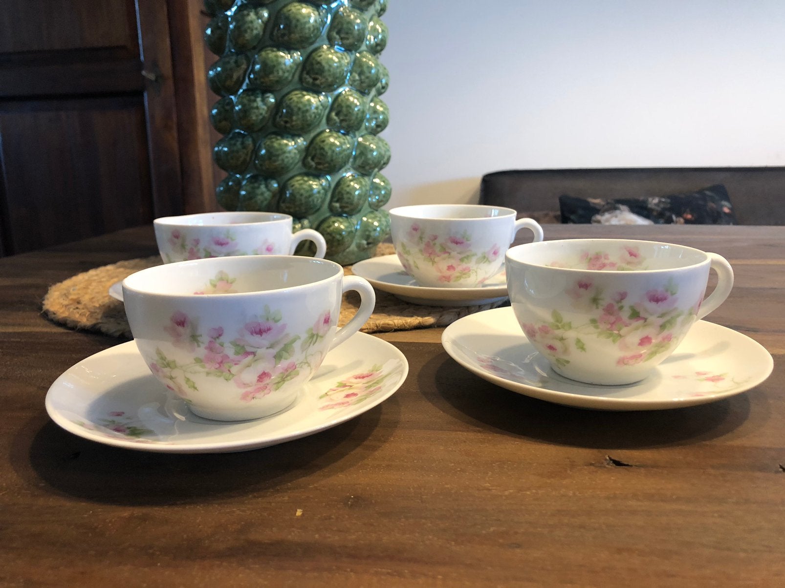 💝 4x BROCANTE KARLSBAD ROZEN kop schotel - €6,50 p.st, Ophalen of Verzenden