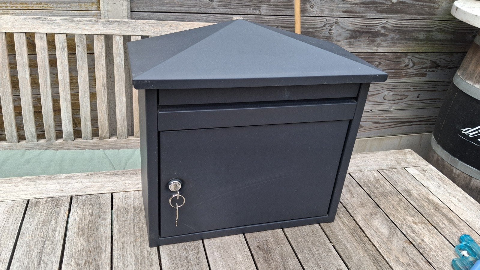 Brabantia Wand Brievenbus - Antraciet D560, Tuin en Terras, Ophalen of Verzenden, Zo goed als nieuw, Staal, Wandbrievenbus