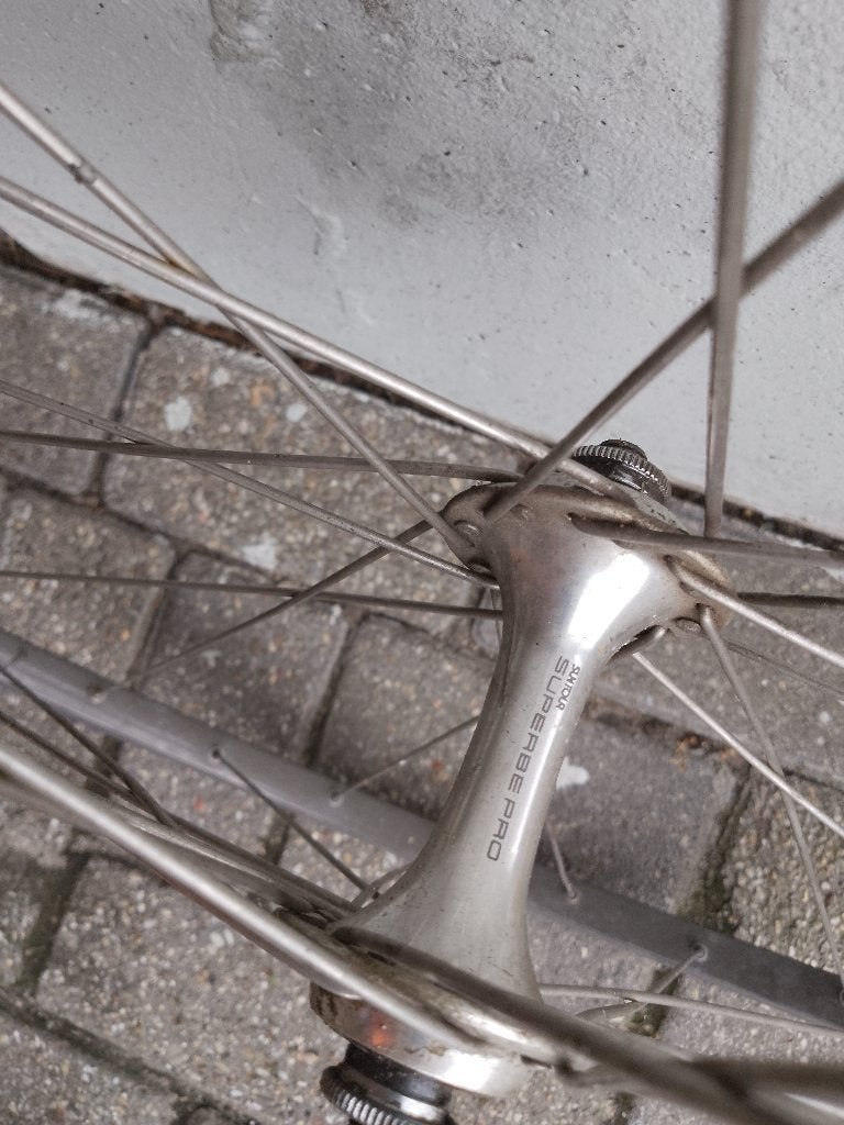 Superbe Pro Suntour naaf (voorwiel) in wiel Mavic MA40 velg, Gebruikt, Aluminium, SR Suntour, Racefiets
