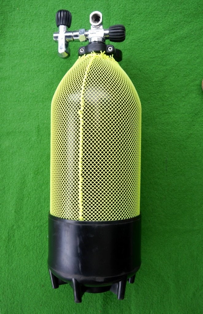 Duikfles 230 bar met dubbele kraan - 12 liter - ZGAN, Ophalen, Zo goed als nieuw, Duikfles