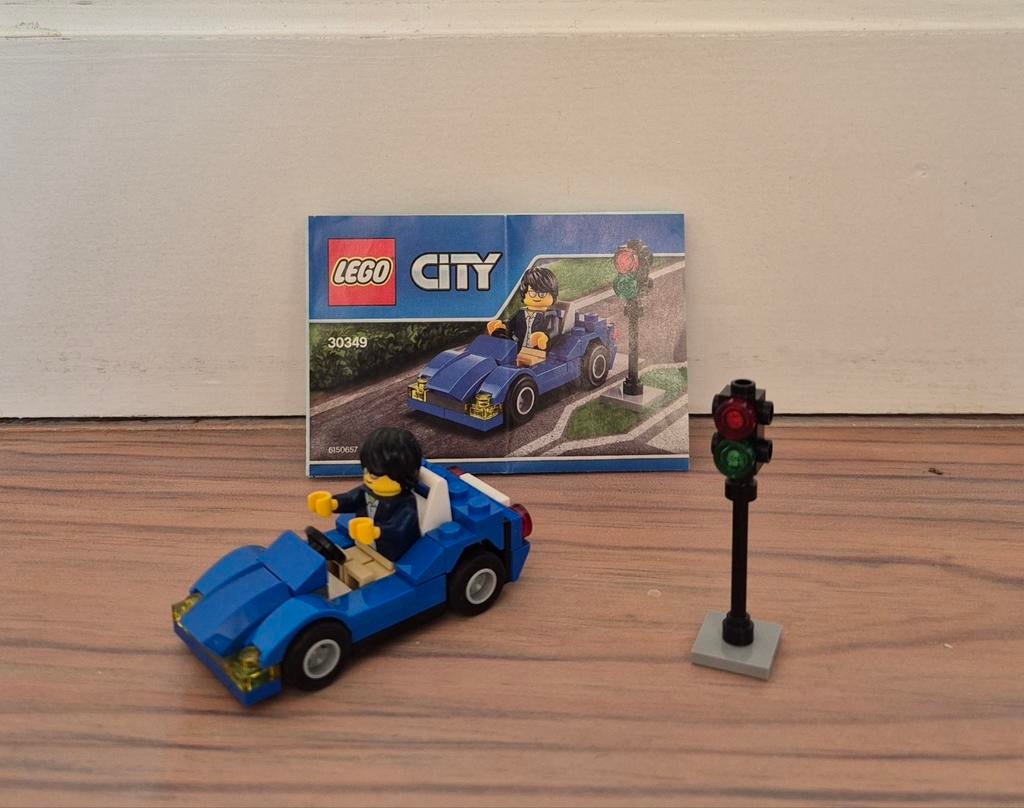 Lego city sportauto en stoplicht 30349, Ophalen of Verzenden, Gebruikt, Lego, City