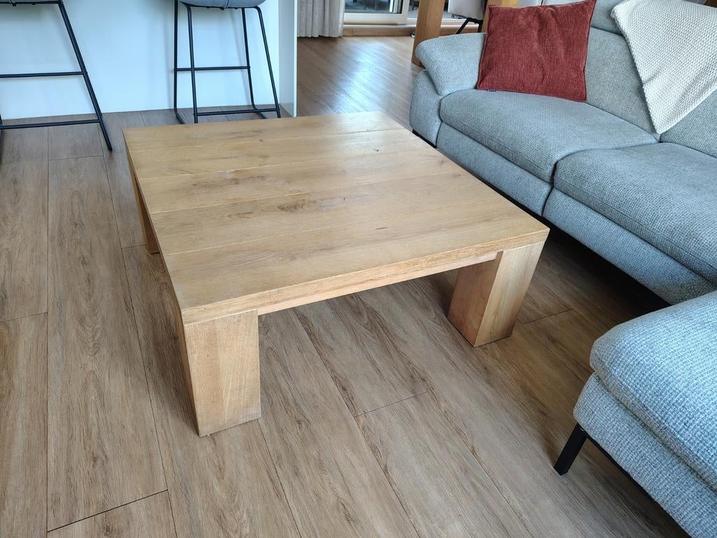 Eiken salontafel, Ophalen, Gebruikt, 50 tot 100 cm, 50 tot 100 cm