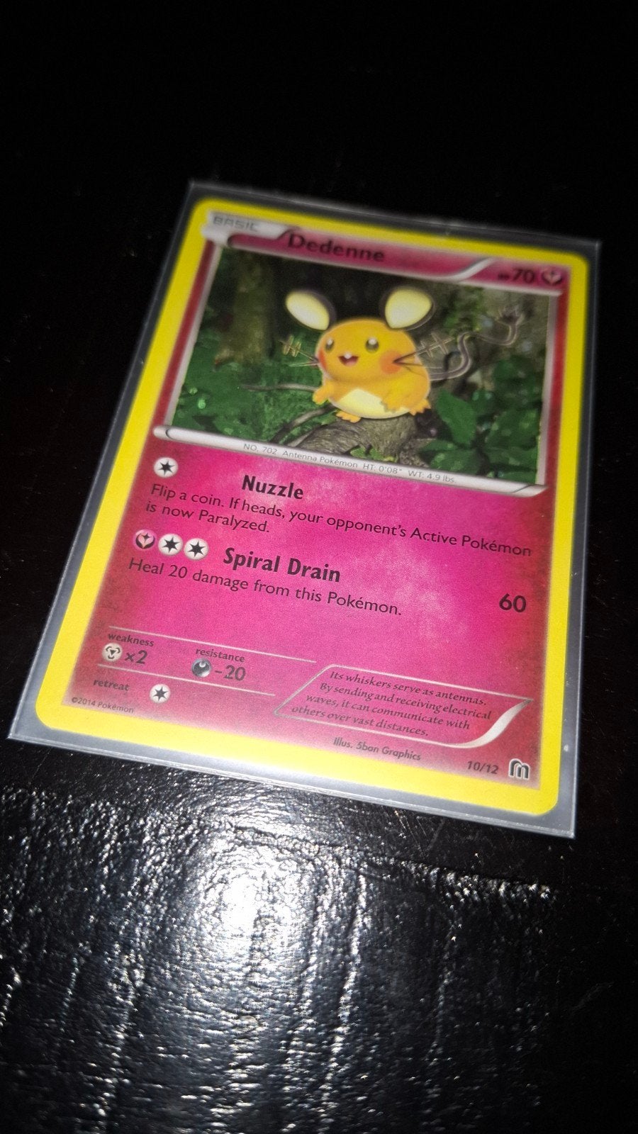 Pokémon Kaart Dedenne 10/12 - McDonald's 2014 collectie, Ophalen of Verzenden, Gebruikt, Losse kaart