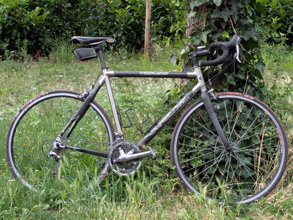 Van Tuyl Tica (Titanium-Carbon) Racefiets, Maat 58 cm, Fietsen en Brommers, Fietsen | Racefietsen, 28 inch, Zo goed als nieuw