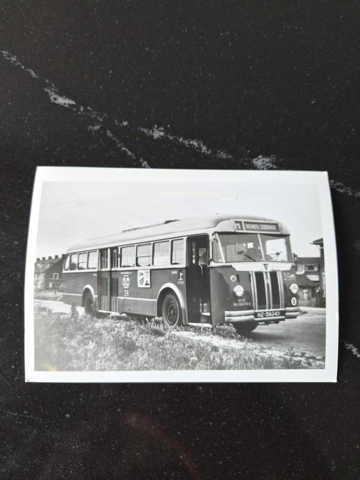 Foto 10x15 bus HTM 39, Ophalen of Verzenden, Zo goed als nieuw, Bus of Metro, Kaart of Prent