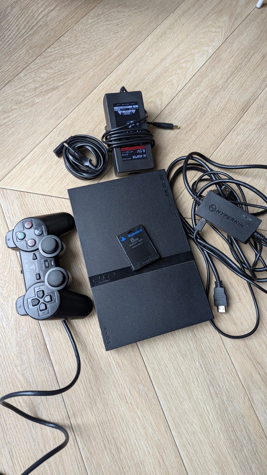 PS2 Slim Zwart – Compleet met HDMI, Controller & Memory Card, Gebruikt, Zwart, Met games, Ophalen of Verzenden