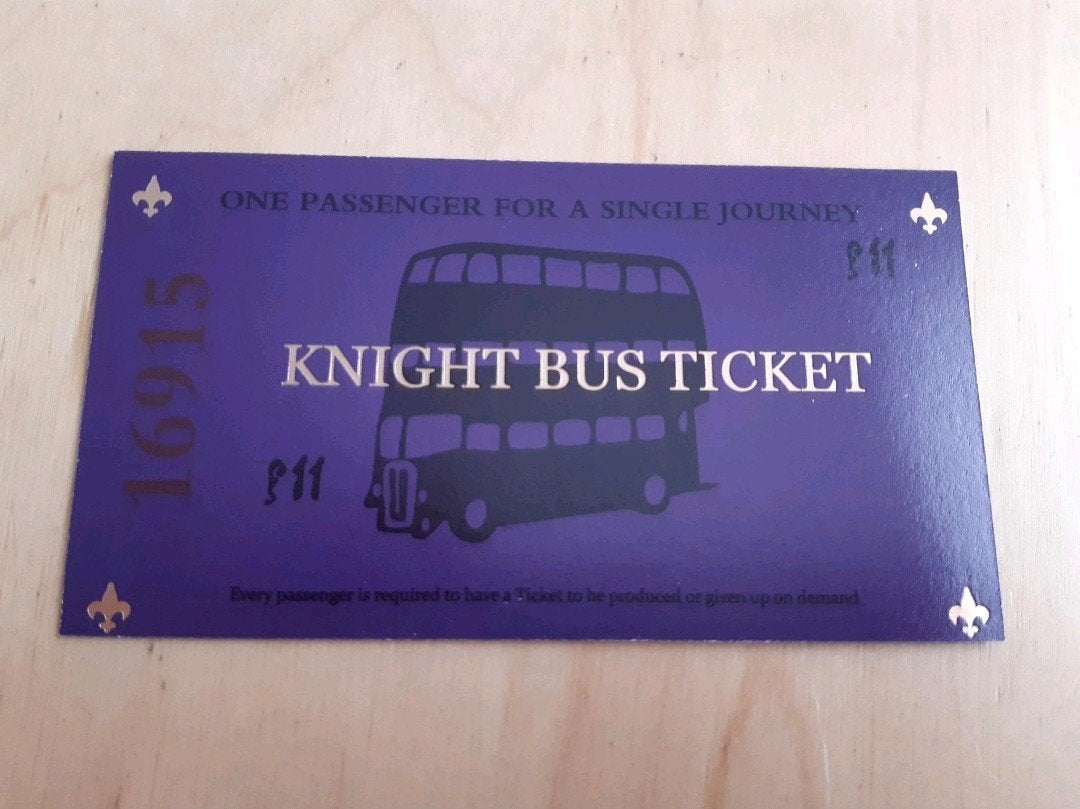 Harry Potter knight bus ticket, Ophalen of Verzenden, Nieuw, Replica